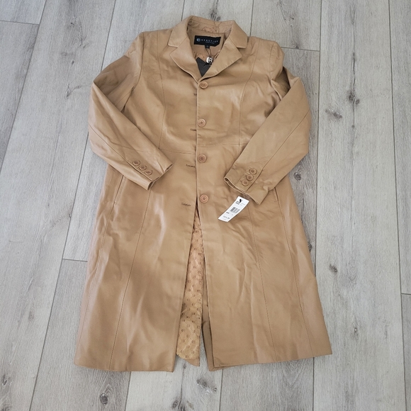 Kenneth Cole Beige Leather Jacket - Picture 7 of 12